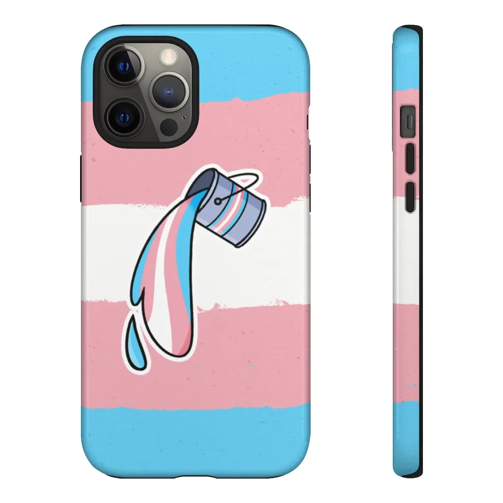 Trans Flag Paint Phone Case for Apple & Samsung
