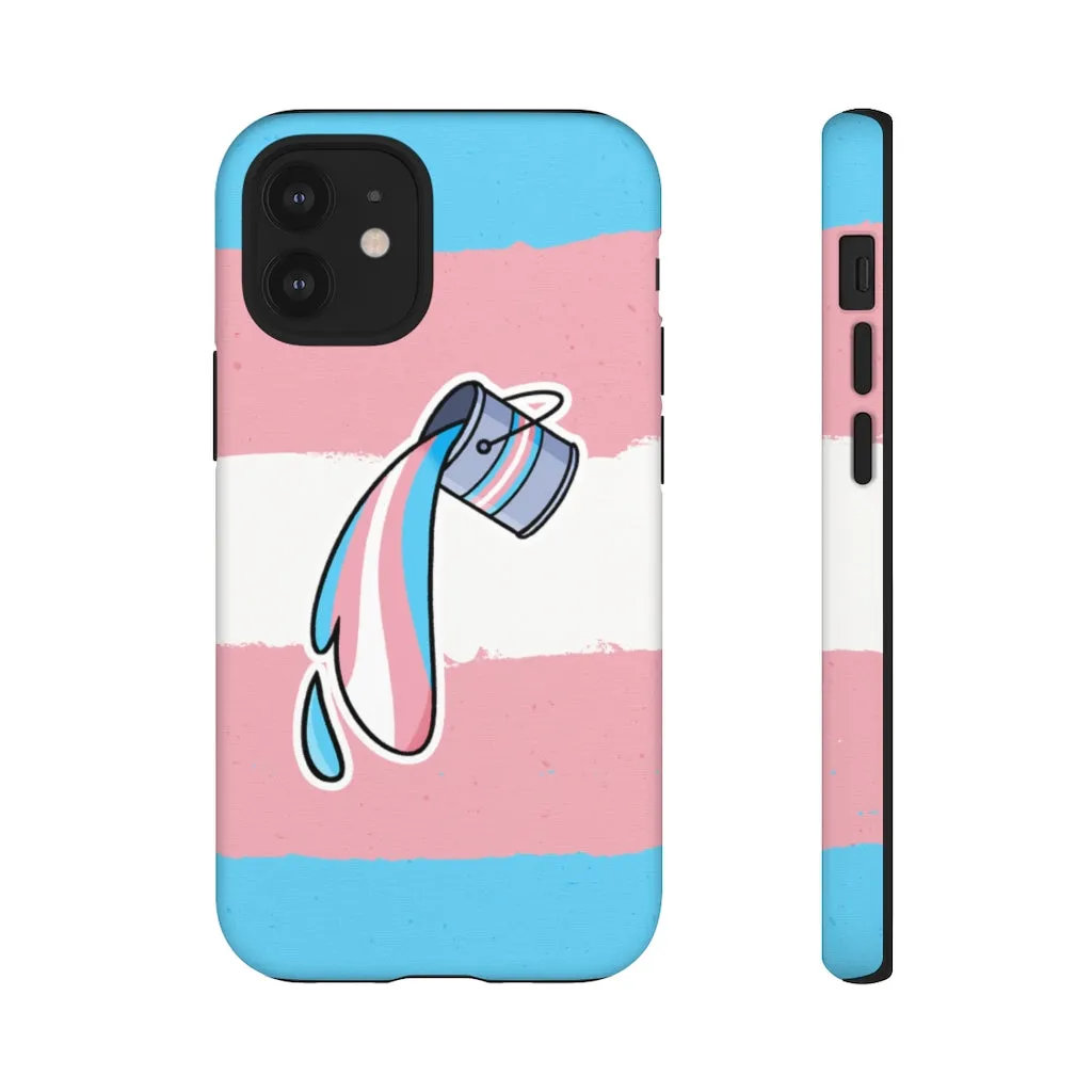 Trans Flag Paint Phone Case for Apple & Samsung