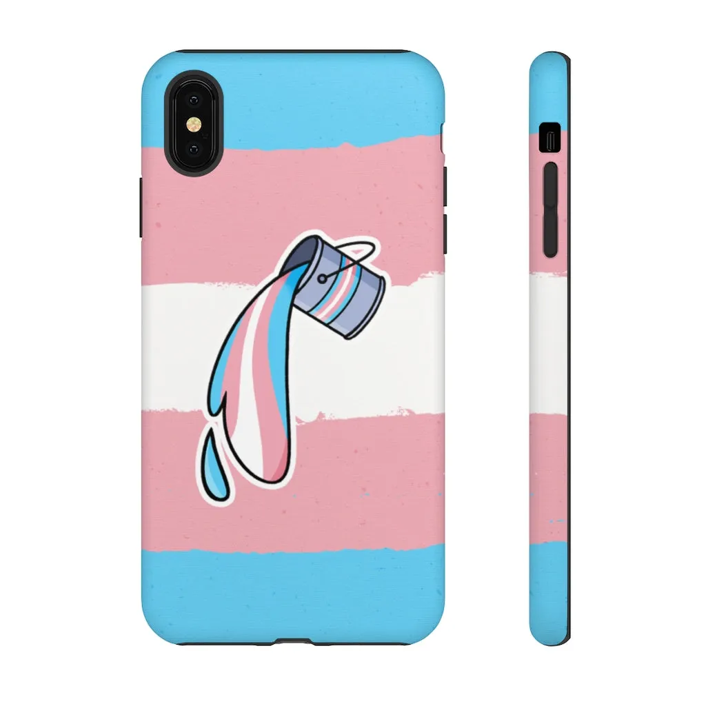 Trans Flag Paint Phone Case for Apple & Samsung