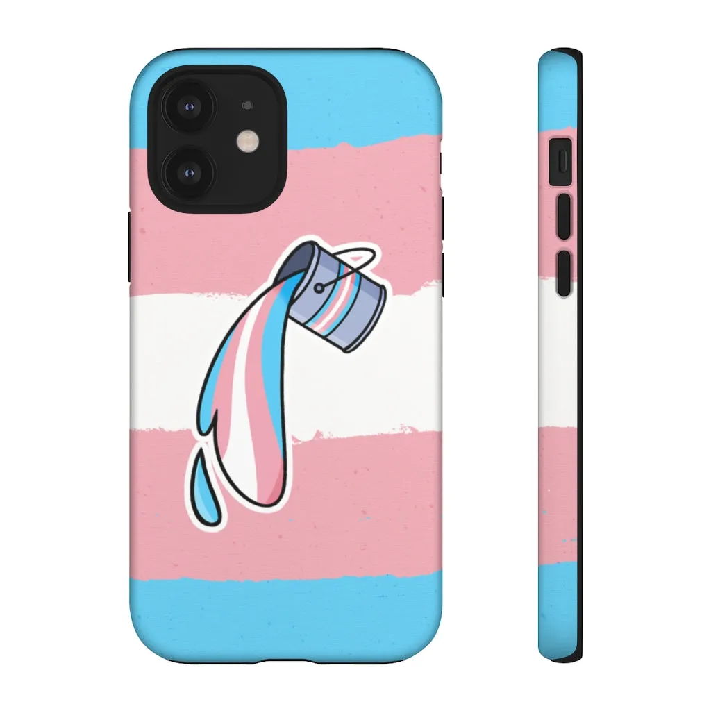 Trans Flag Paint Phone Case for Apple & Samsung