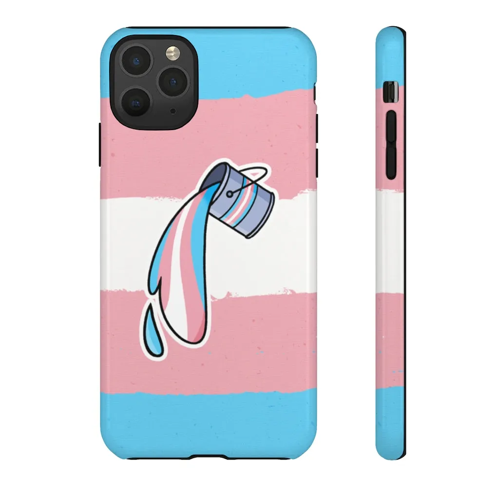 Trans Flag Paint Phone Case for Apple & Samsung