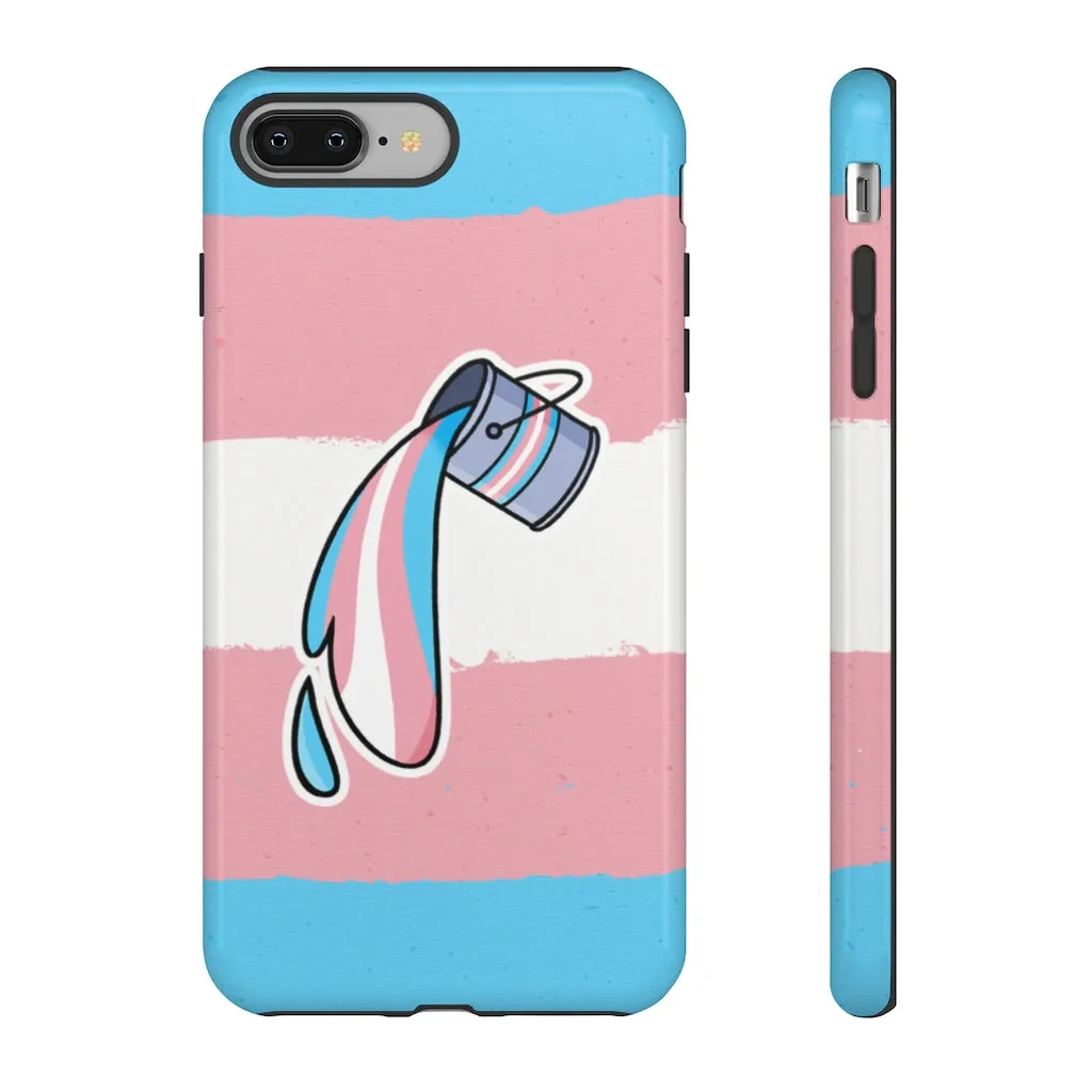 Trans Flag Paint Phone Case for Apple & Samsung