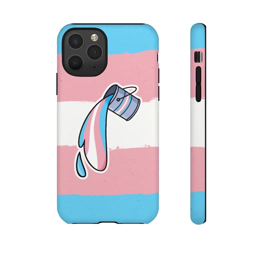 Trans Flag Paint Phone Case for Apple & Samsung