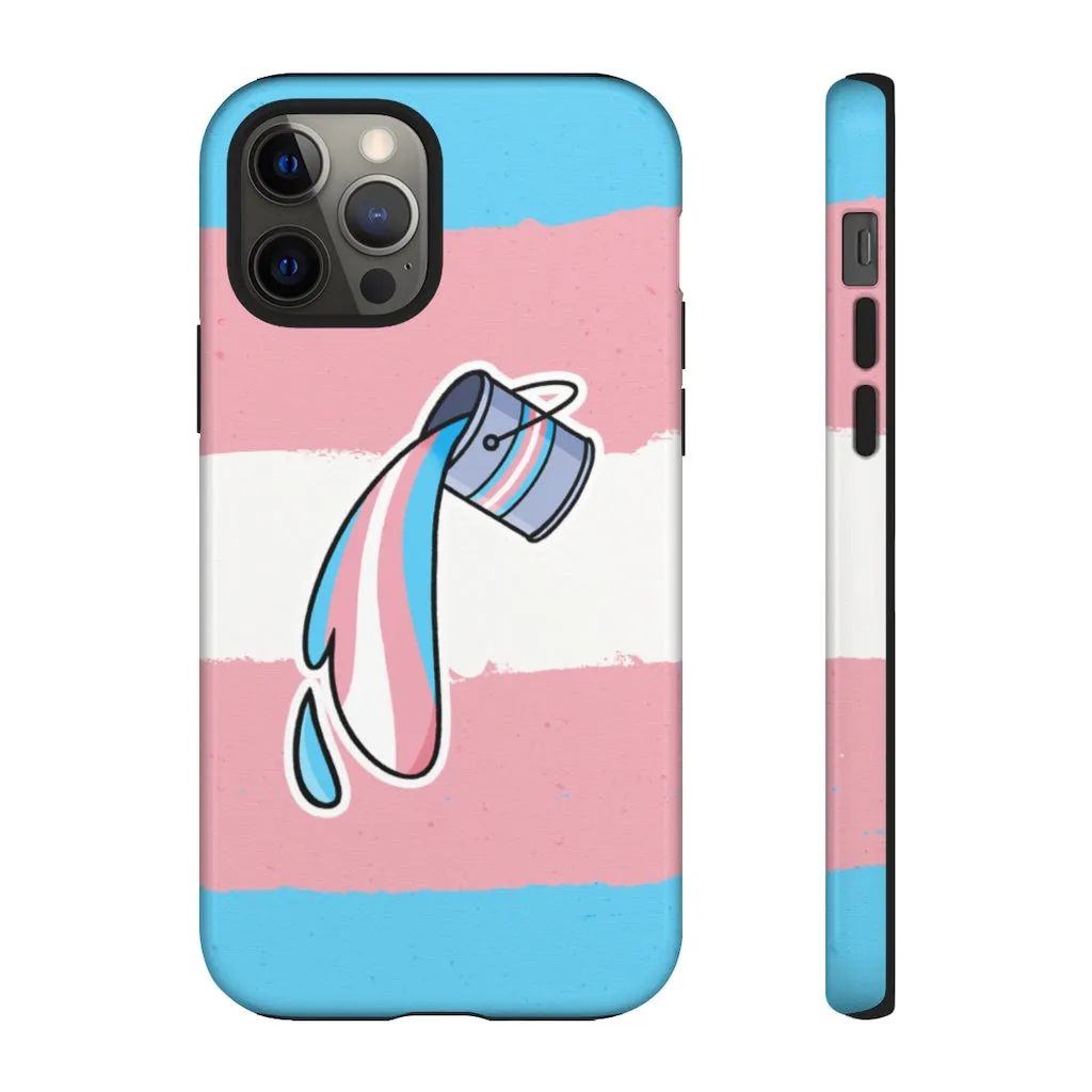 Trans Flag Paint Phone Case for Apple & Samsung
