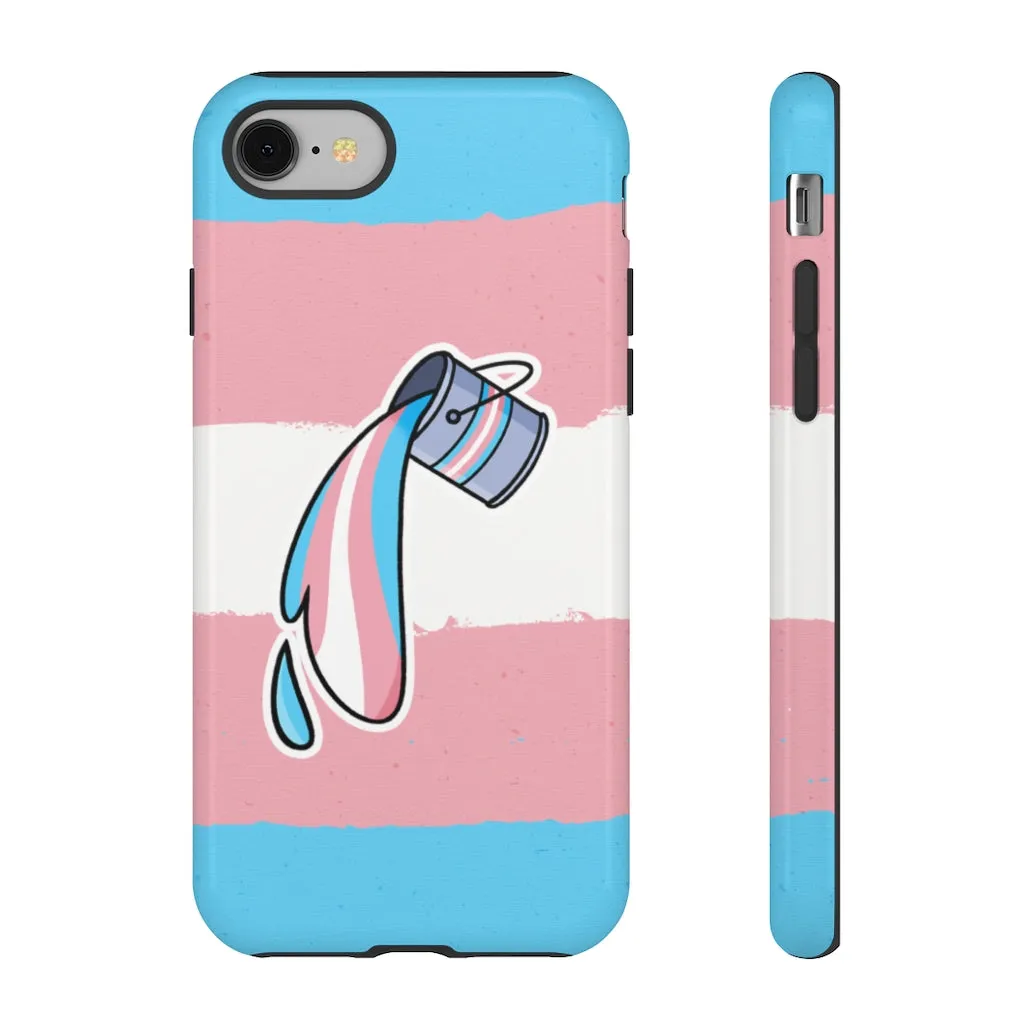 Trans Flag Paint Phone Case for Apple & Samsung