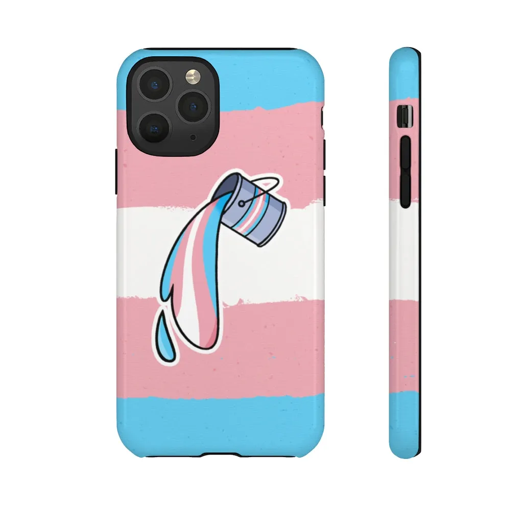 Trans Flag Paint Phone Case for Apple & Samsung