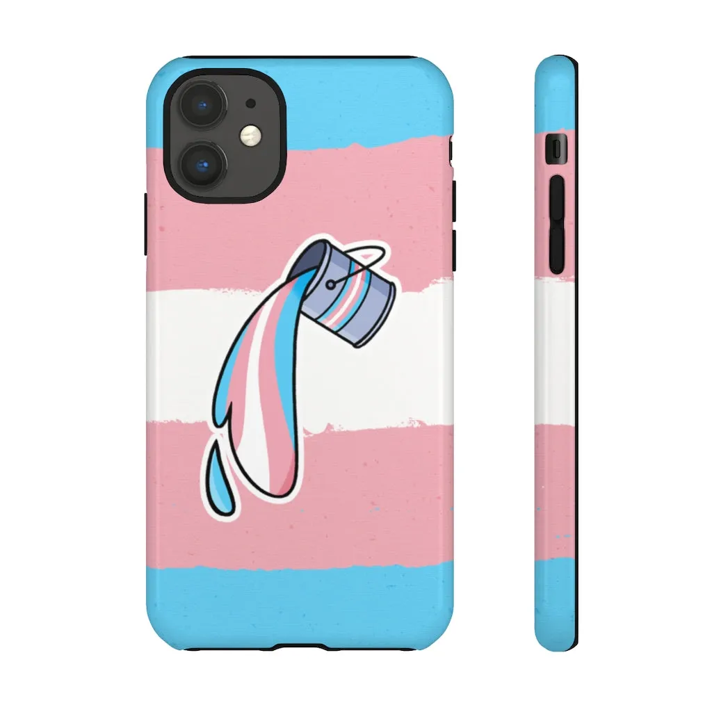 Trans Flag Paint Phone Case for Apple & Samsung