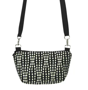 Wavy Dots in Black | Black Nylon | Traveler Belt Bag