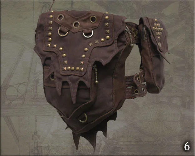 Wizard Hip Belt - with studs and small device pocket