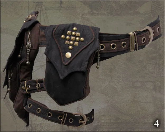 Wizard Hip Belt - with studs and small device pocket