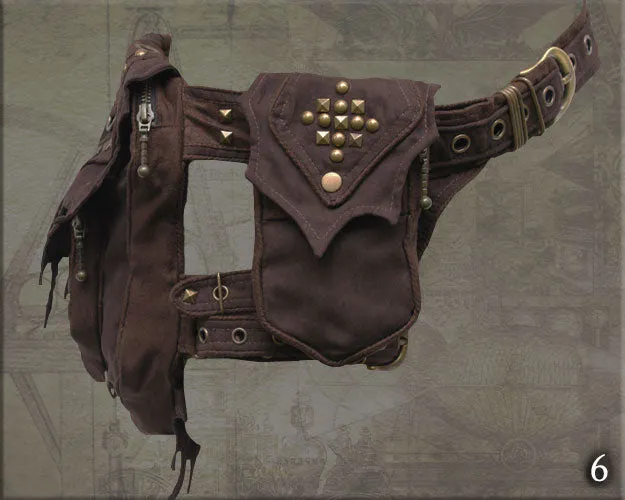 Wizard Hip Belt - with studs and small device pocket
