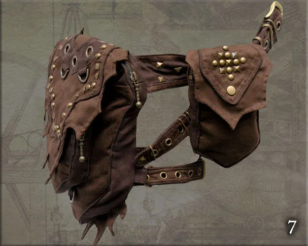 Wizard Hip Belt - with studs and small device pocket