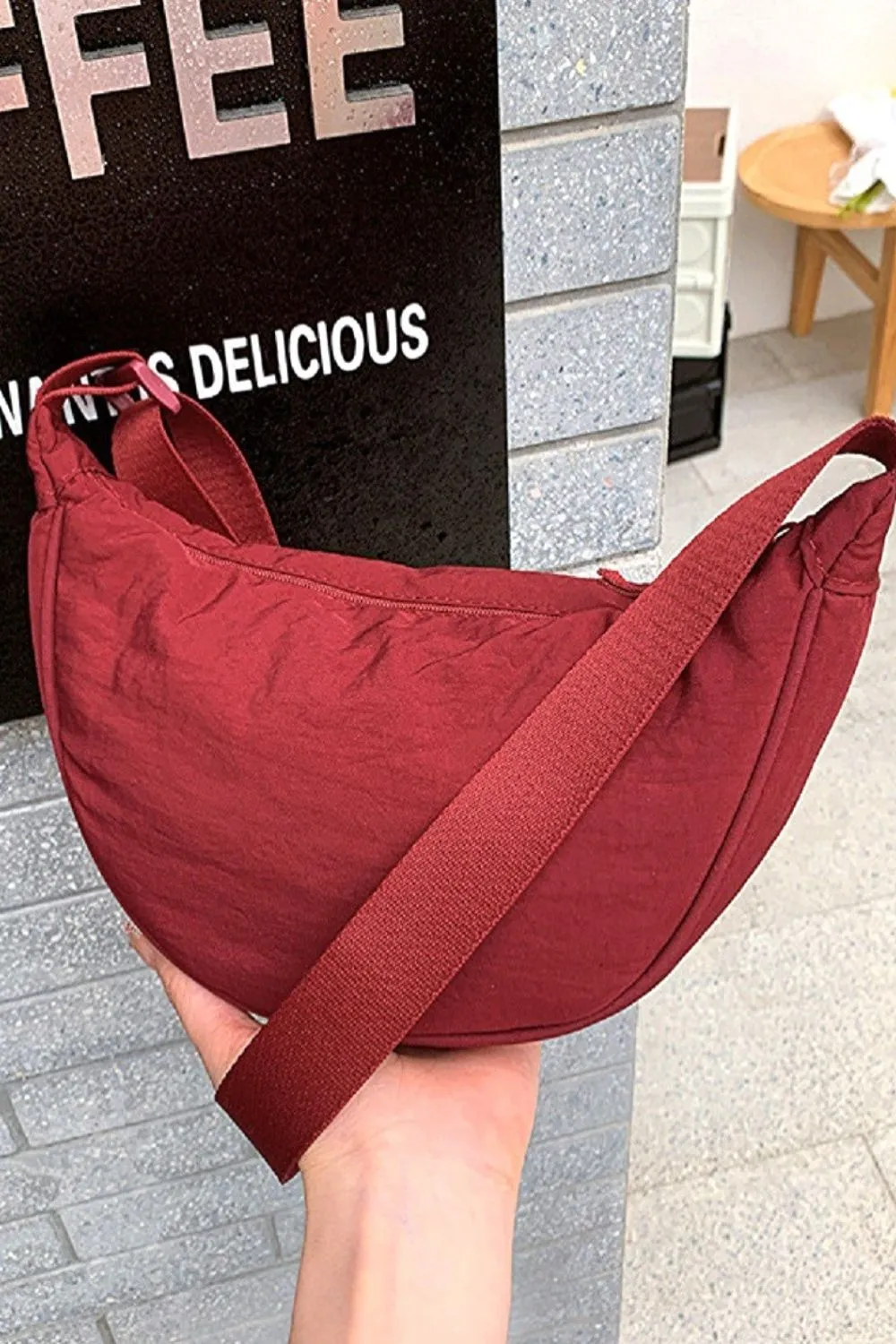 Women's Zenana Crescent Crossbody Bag